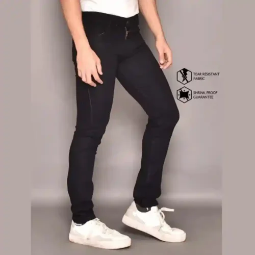 L,Zard Men's Black Jeans: Elevate Your Style with Timeless Denim - Image 2