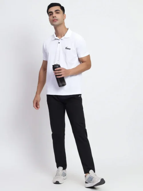 ERIGO Men's White Cotton Blend Polo T-Shirt – Casual Sportswear Tee for Everyday Comfort - Image 3