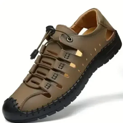 Brown Casual Open-Toe Sandals for Men