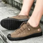 Brown Casual Open-Toe Sandals for Men - Image 2