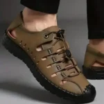 Brown Casual Open-Toe Sandals for Men - Image 3