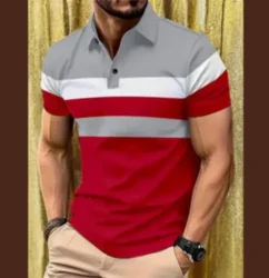 Men’s Color Blocked Half-Sleeve T-Shirt