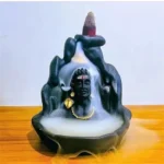 Lord Adiyogi Incense Holder, Shiva Smoke Fountain, Mahadev Idol for Home Decor, Backflow Cone Burner, Shiv Shankara Statue, Resin Showpiece for Meditation, Scented Cone Burner Shiva Idol